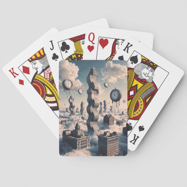 Baraja De Cartas Paisaje cívico torcido por el tiempo (Reverso)