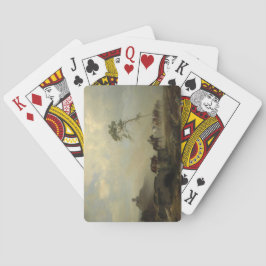 Baraja De Cartas Paisaje con ruinas de castillo y paseos a caballo