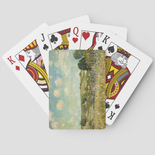 Baraja De Cartas Paisaje Country Meadow (por Alfred Sisley) (Reverso)