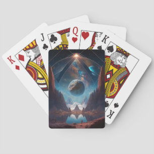 Baraja De Cartas Paisaje de Fantasía Cósmica