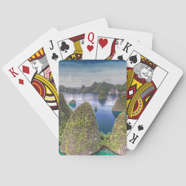 Baraja De Cartas Paisaje de la isla Wayag, Indonesia (Reverso)