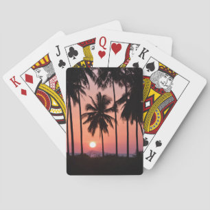 Baraja De Cartas Paisaje de la palmera del coco