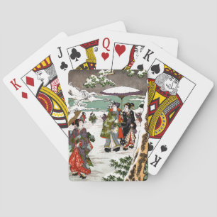Baraja De Cartas Paisaje de nieve japonés