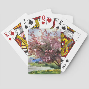 Baraja De Cartas Paisaje de pintura de acuarela
