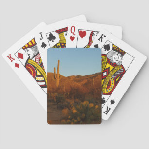 Baraja De Cartas Paisaje del desierto de Saguaro Sunset I Arizona