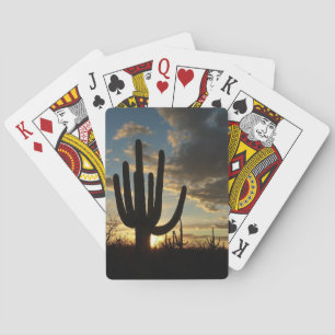 Baraja De Cartas Paisaje del desierto de Saguaro Sunset II Arizona