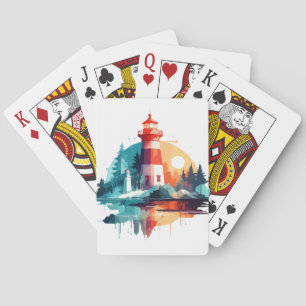 Baraja De Cartas Paisaje del faro Tranquilo Naturaleza Tranquila al