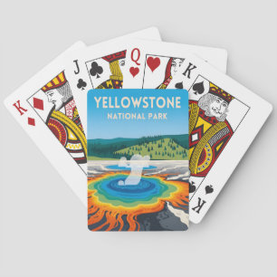 Baraja De Cartas Paisaje del Parque Nacional Yellowstone de Viajes 