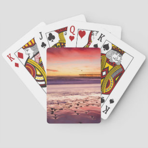 Baraja De Cartas Paisaje marino y muelle al atardecer, CA