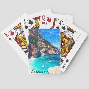 Baraja De Cartas Paisaje mediterráneo de Cerdeña Italia