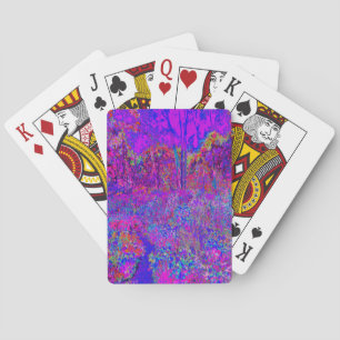 Baraja De Cartas Paisaje Morado Impresionista Psicodélico