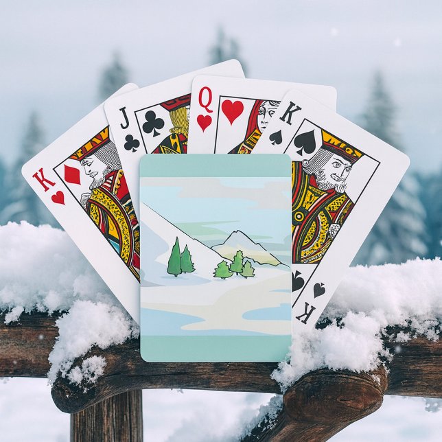 Baraja De Cartas Paisaje nevado de las montañas invernales (Subido por el creador)