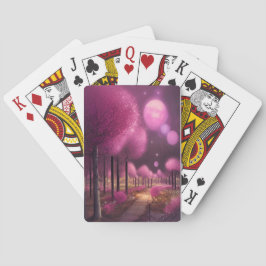 Baraja De Cartas Paisaje nocturno rosado de ensueño