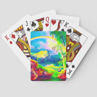 Baraja De Cartas Paisaje noruego con arco iris
