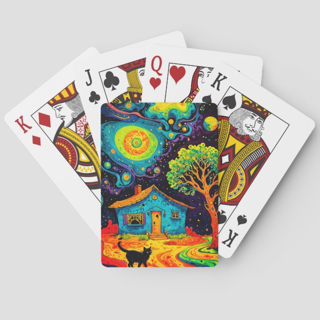 Baraja De Cartas "Paisaje scópico: Noche mística" (Reverso)