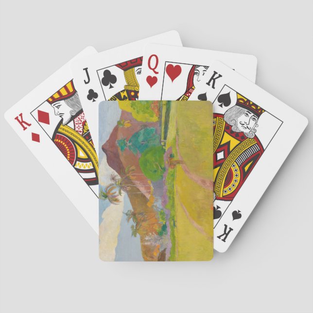 Baraja De Cartas Paisaje tahitiano (por Paul Gaugin) (Reverso)