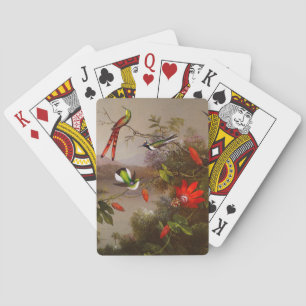 Baraja De Cartas Paisaje tropical con 10 Hummingbirds Heade