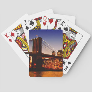 Baraja De Cartas Paisaje urbano de Nueva York con el puente sobre