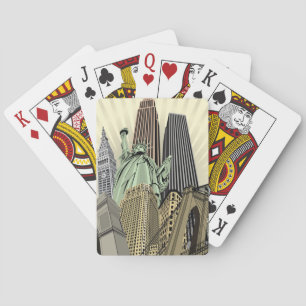 Baraja De Cartas Paisaje urbano estilizado estupendo NYC