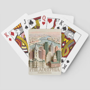 Baraja De Cartas Paisaje Urbano Texturizado Moderno de Filadelfia
