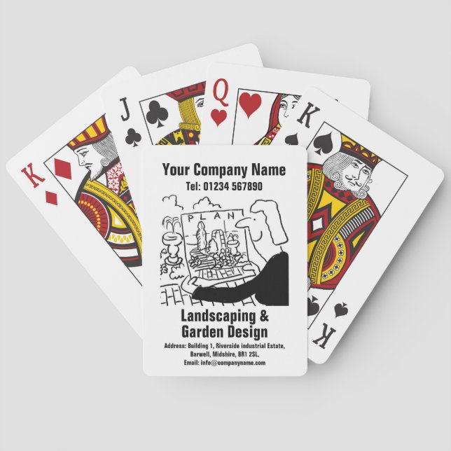 Baraja De Cartas Paisaje y diseño de jardines (Reverso)