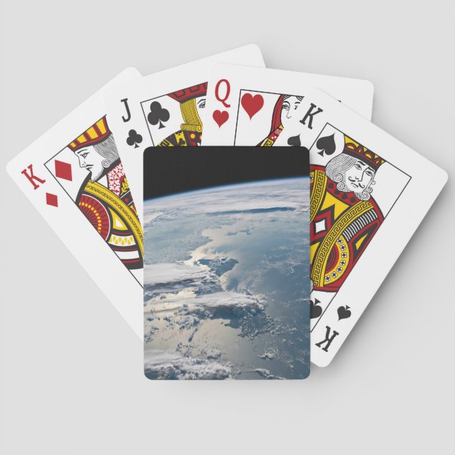 Baraja De Cartas Paisajes nublados alrededor de Sumatra, Indonesia. (Reverso)