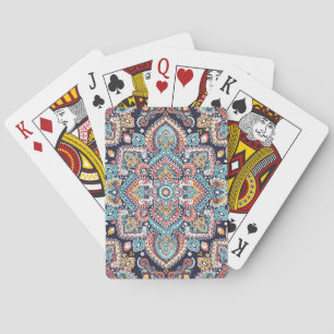 Baraja De Cartas Paisley indio: Patrón de Mandala étnica