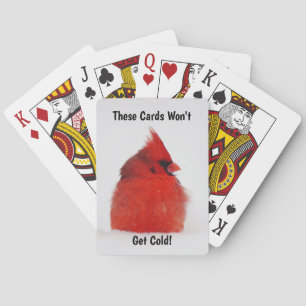 Baraja De Cartas Pájaro cardenal rojo en tarjetas de juego divertid