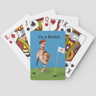 Baraja De Cartas Pájaro chistoso que juega a golf
