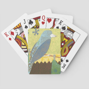 Baraja De Cartas Pájaro colorido en un alambre