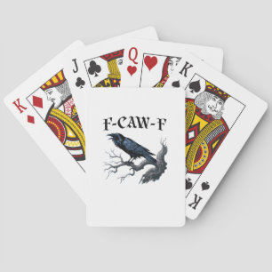Baraja De Cartas Pájaro Cuervo Divertido F-Caw-F