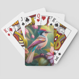Baraja De Cartas Pájaro de fantasía Jay con cresta de arcoíris