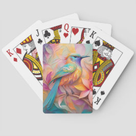 Baraja De Cartas Pájaro de la Fantasía del Songbird Throet Violet