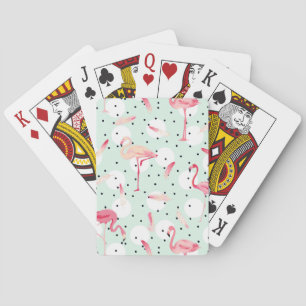 Baraja De Cartas Pájaro del flamenco con las plumas
