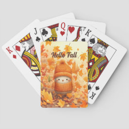 Baraja De Cartas Pájaro lindo de otoño vestido para otoño
