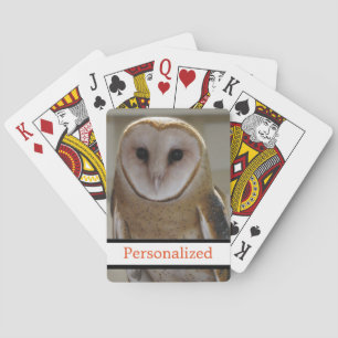 Baraja De Cartas Pájaro salvaje de búho personalizado que enfrenta
