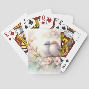 Baraja De Cartas Pájaros de amor de primavera Flor de cerezo floral