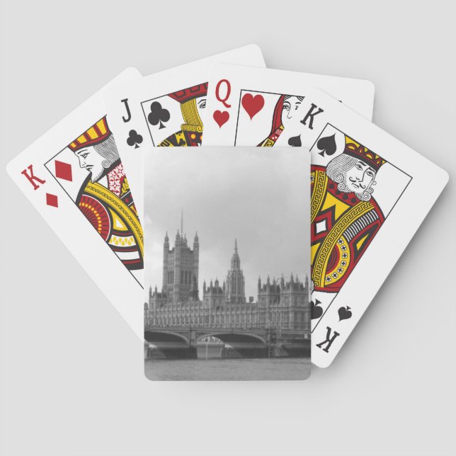 Baraja De Cartas Palacio Blanco Negro de Westminster (Reverso)