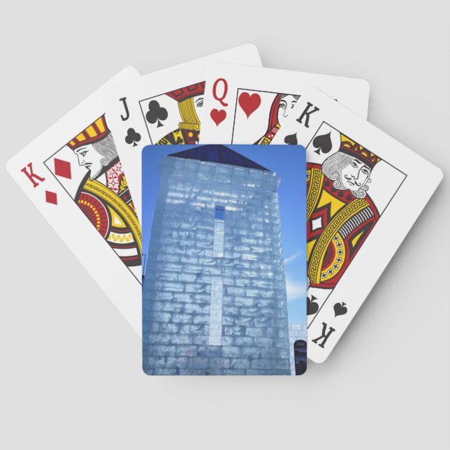 Baraja De Cartas Palacio de hielo en el Carnaval de Quebec, Canadá (Reverso)