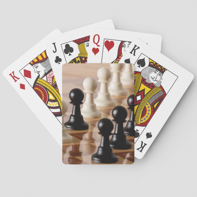 Baraja De Cartas Palancas en el tablero de ajedrez (Reverso)