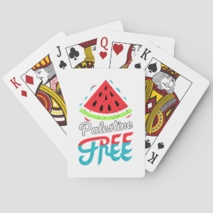 Baraja De Cartas Palestina Libre de sandías en rebanadas pacíficas 