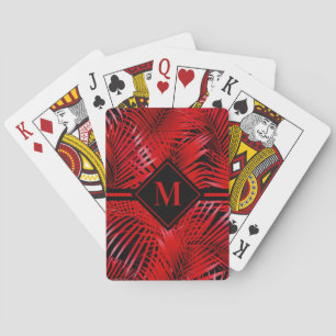 Baraja De Cartas Palm Roja Monogramada