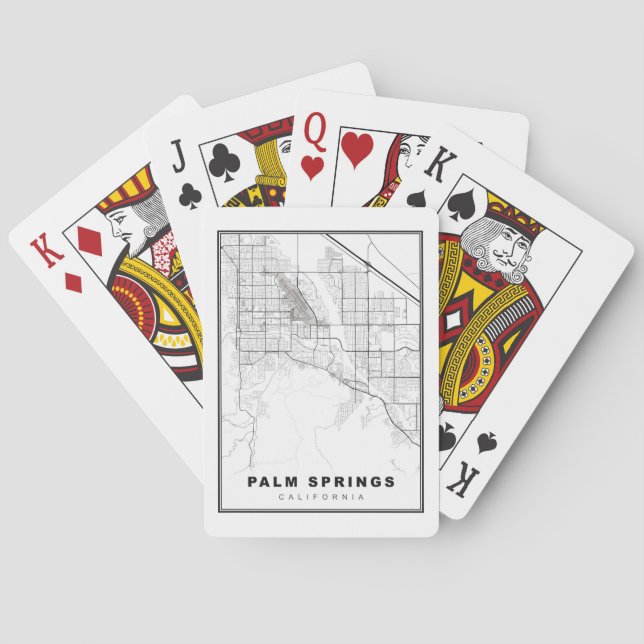 Baraja De Cartas Palm Springs Map (Reverso)