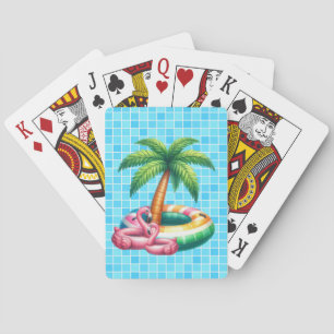 Baraja De Cartas Palm Trees Pool Fiesta Flamingo