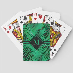 Baraja De Cartas Palm Tropical Monogramada