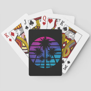 Baraja De Cartas Palmera Playa Hawaiana Vacaciones de Verano