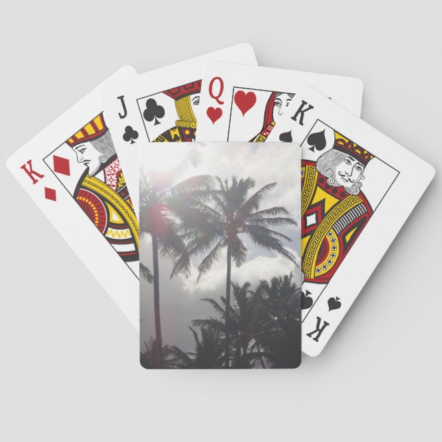 Baraja De Cartas Palmeras azules (Reverso)