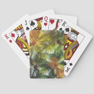 Baraja De Cartas Palmeras del coco en la playa