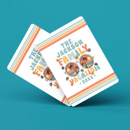 Baraja De Cartas Palmeras gafas de sol retro vacaciones familiares