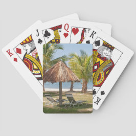 Baraja De Cartas Palmeras Tropical Beach Arenas Azul Mar Calma